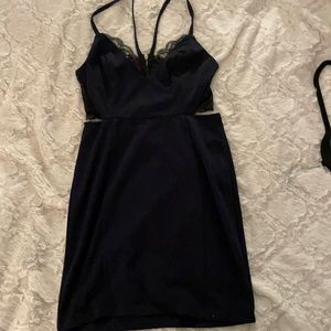 Sexy Mini Dress with Cutouts and Lacey Back